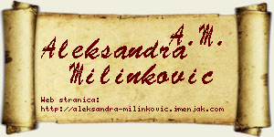 Aleksandra Milinković vizit kartica
